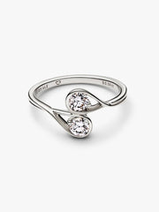 FINAL SALE - Pandora Infinite 14k White Gold Double Lab-grown Diamond Ring 0.50 ct TW, 14k white gold