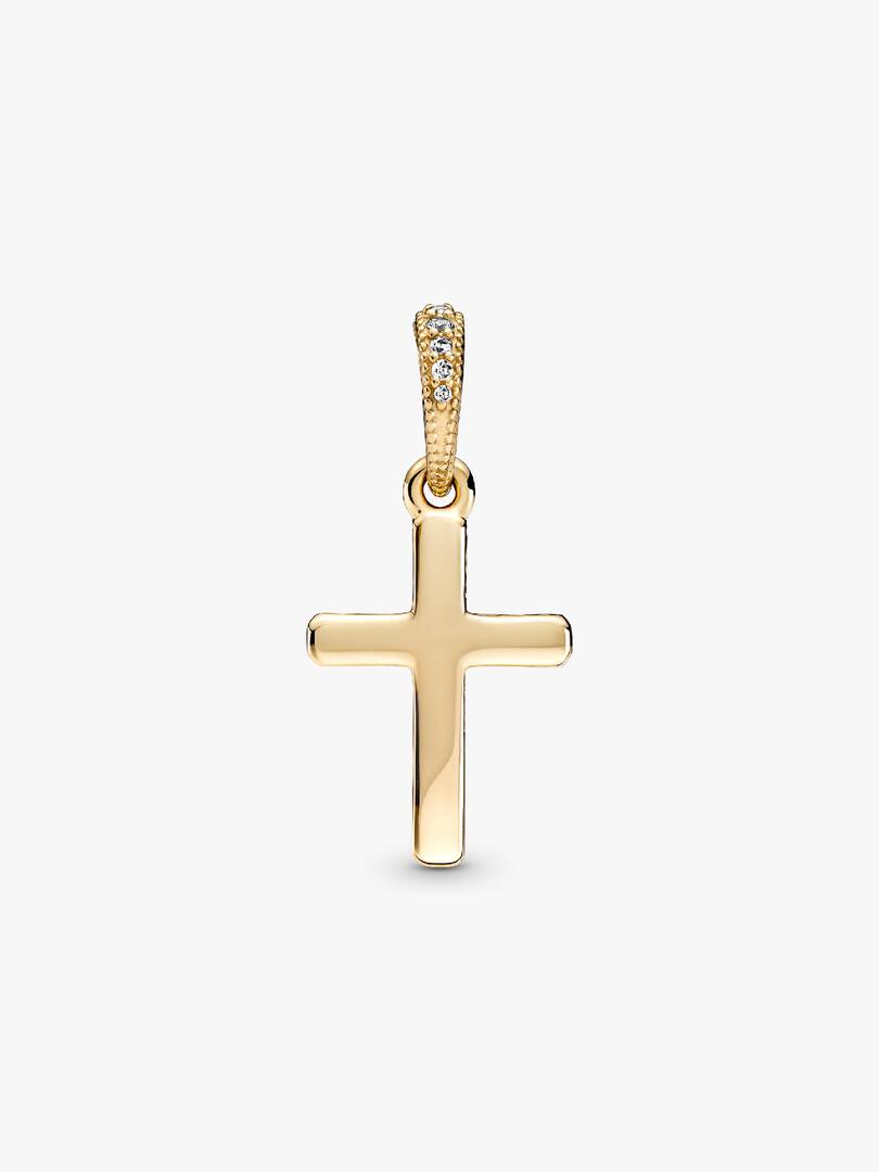 FINAL SALE - Sparkling Cross Pendant 14k gold