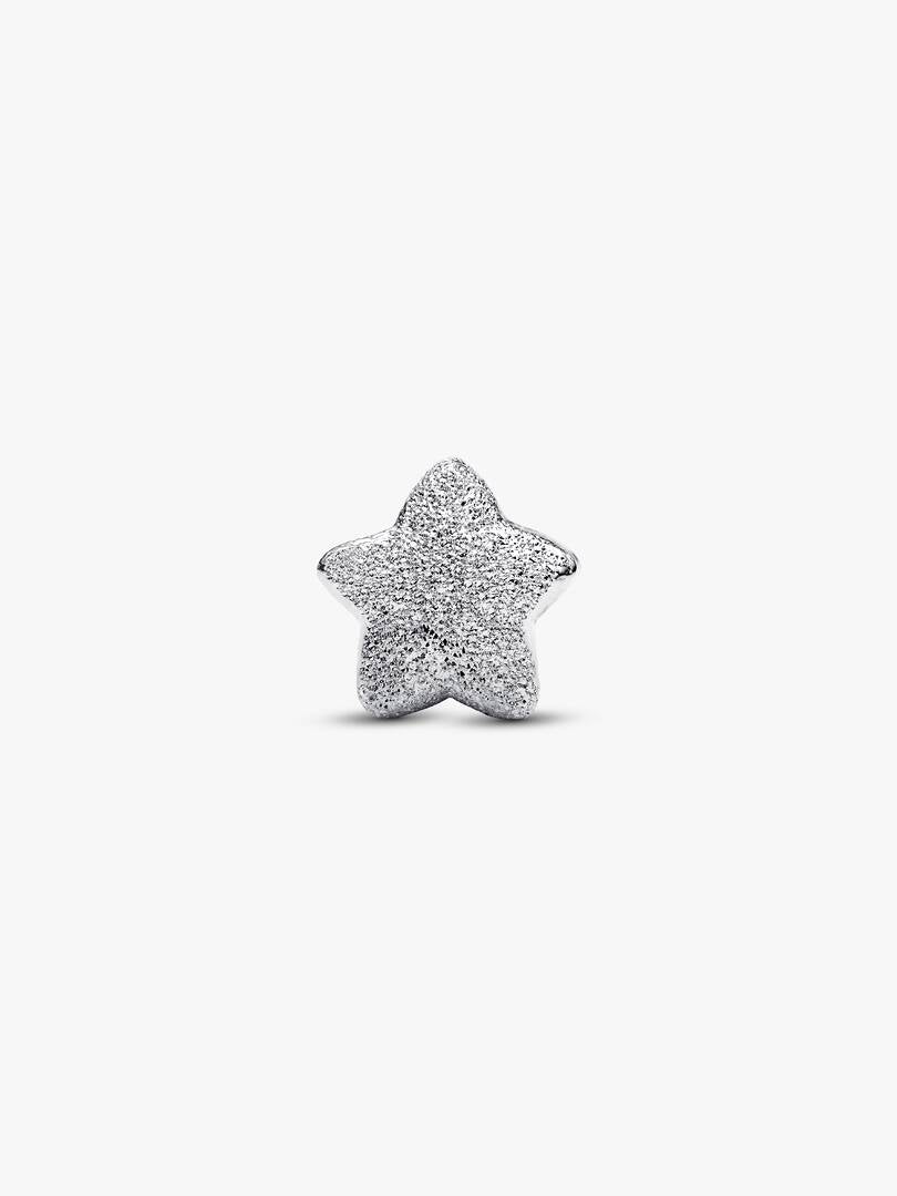Textured Star Mini Charm Sterling silver