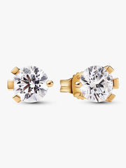 FINAL SALE - Pandora Nova 14k Gold Lab-grown Diamond Earrings 2.00 ct TW, 14k gold