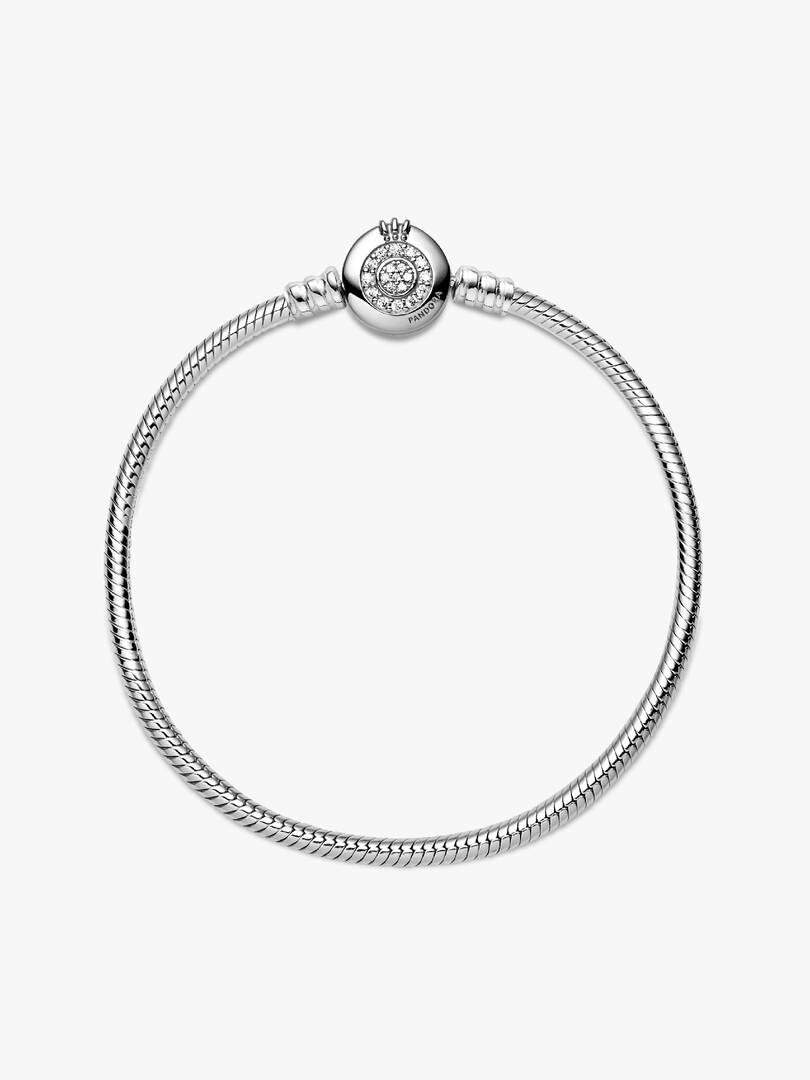 Pandora Moments Sparkling Crown O Snake Chain Bracelet Sterling silver