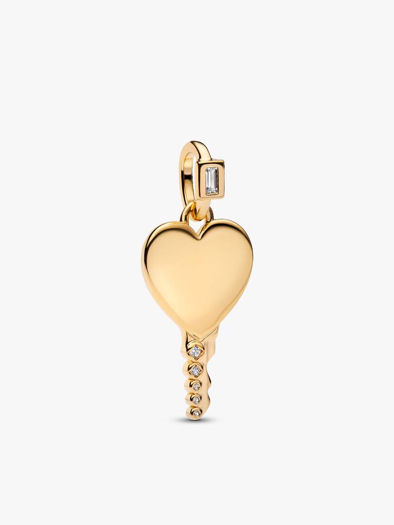 Engravable Heart Key Pendant Necklace 2 Quantity