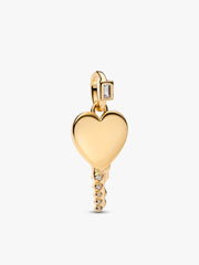 Engravable Heart Key Pendant Necklace 2 Quantity