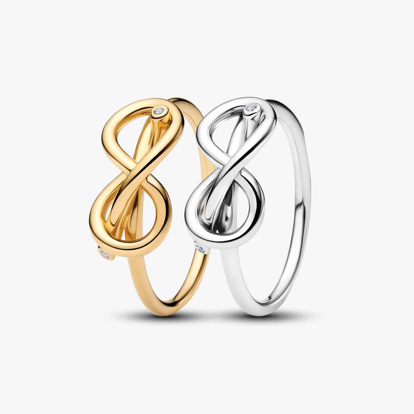 Always Together Infinity Knot Ring Set 2 Quantity