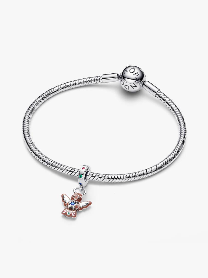 Gingerbread Angel Dangle Charm Sterling silver