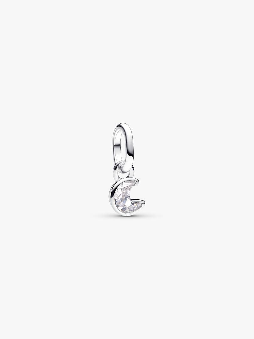 Pandora ME Sparkling Moon Mini Dangle Charm Sterling silver