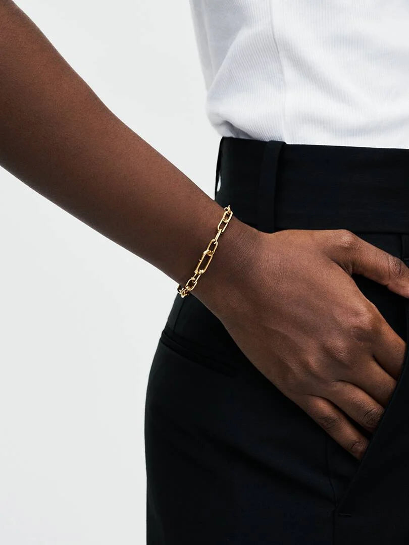 Small-Link Chain Bracelet 14k gold plating