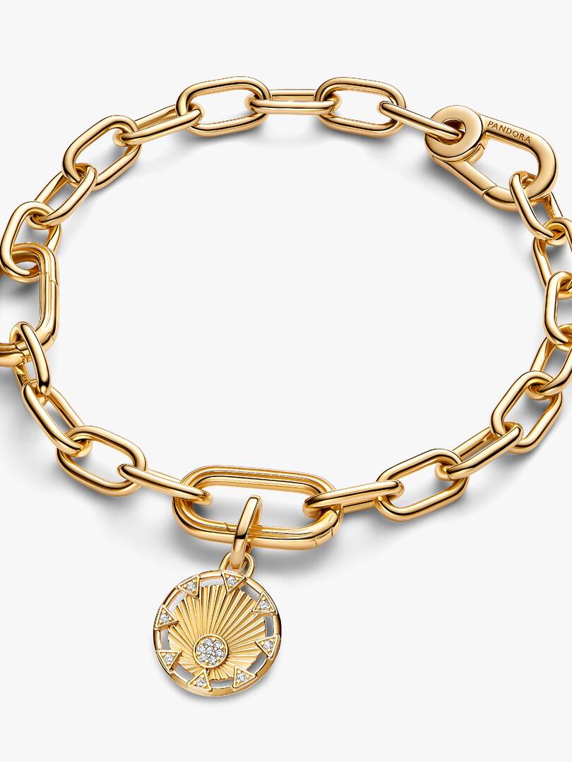 FINAL SALE - Pandora ME Power of the Light Sun Medallion Charm 14k gold plating