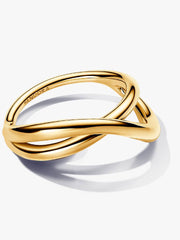 Organically Shaped Infinity Ring 14k gold plating
