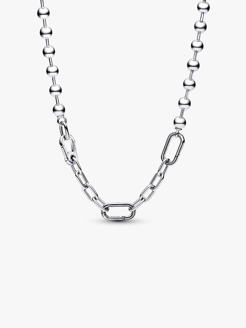 Pandora ME Metal Bead & Link Chain Necklace Sterling silver