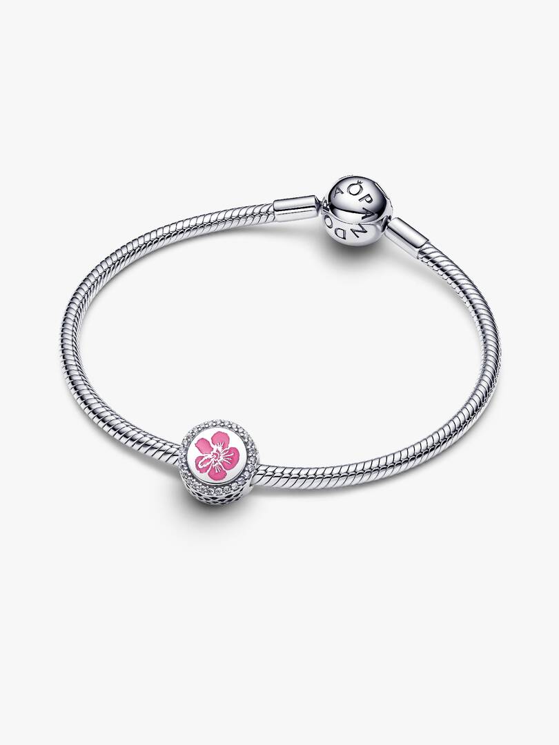 Hawaii Hibiscus Flower Charm Sterling silver
