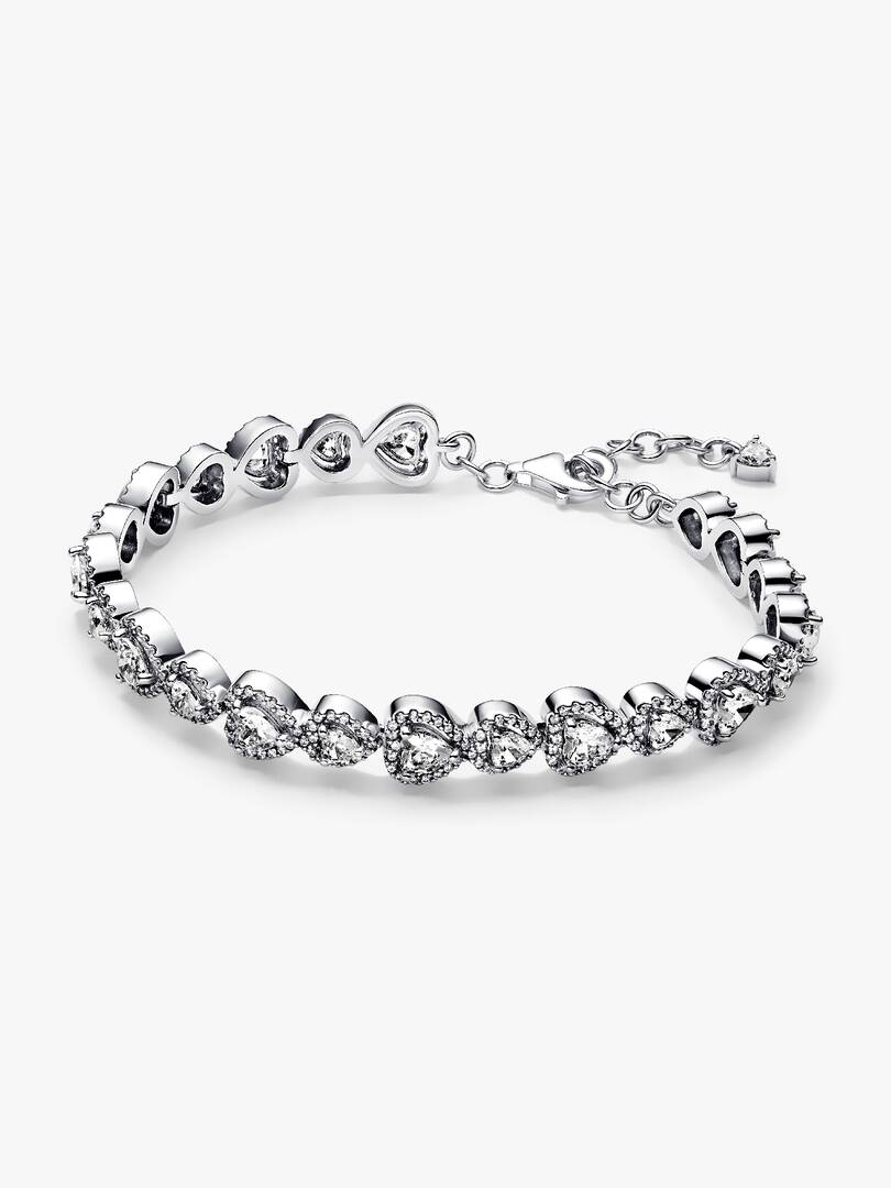 Halo Hearts Bracelet Sterling silver
