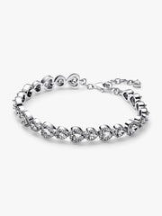 Halo Hearts Bracelet Sterling silver