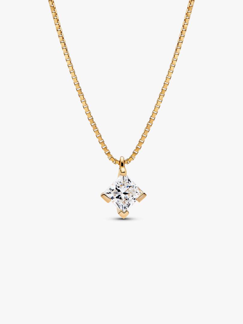 FINAL SALE - Pandora Nova 14k Gold Lab-grown Diamond Pendant Necklace 1.00 ct TW, 14k gold