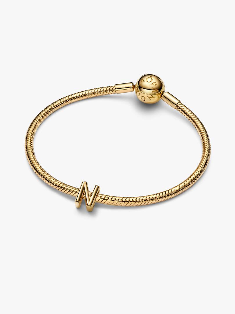 Letter N Alphabet Charm 14k gold plating