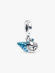 Glow-in-the-dark Hermit Crab Dangle Charm Sterling silver