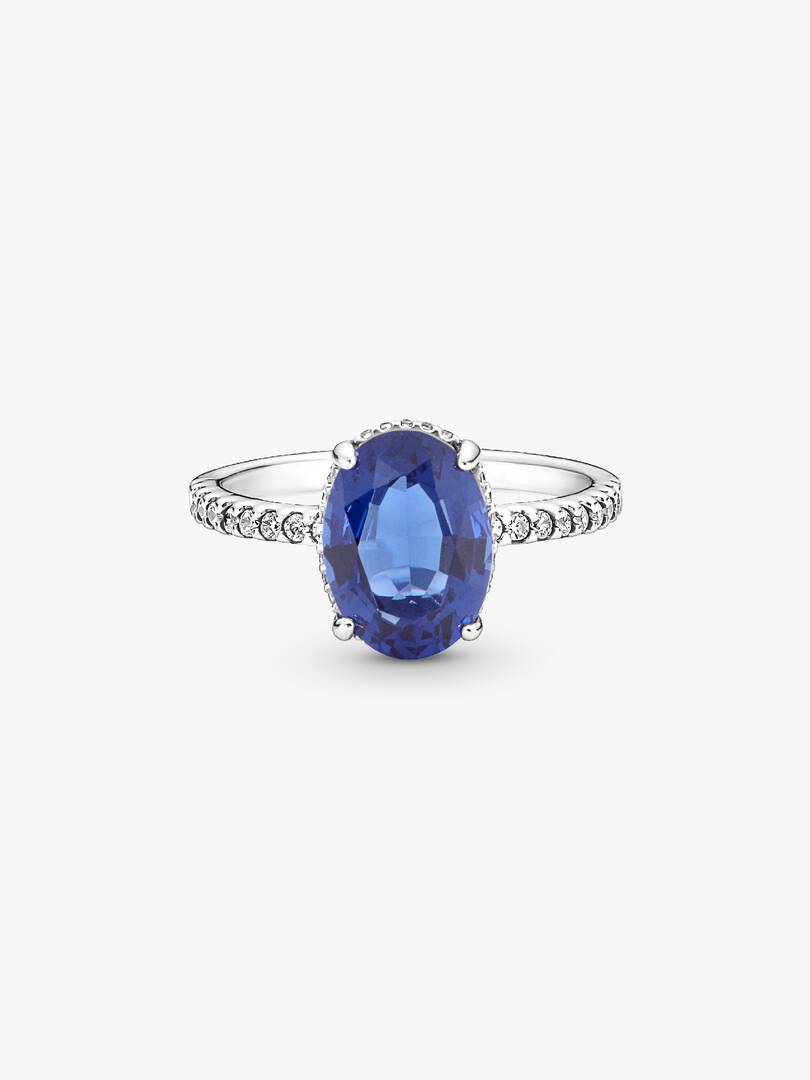 FINAL SALE - Sparkling Statement Halo Ring Sterling silver