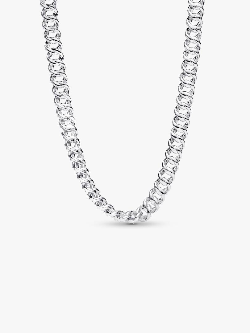 Pavé Cuban Chain Necklace Sterling silver