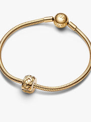 Knotted Hearts Clip Charm 14k gold plating