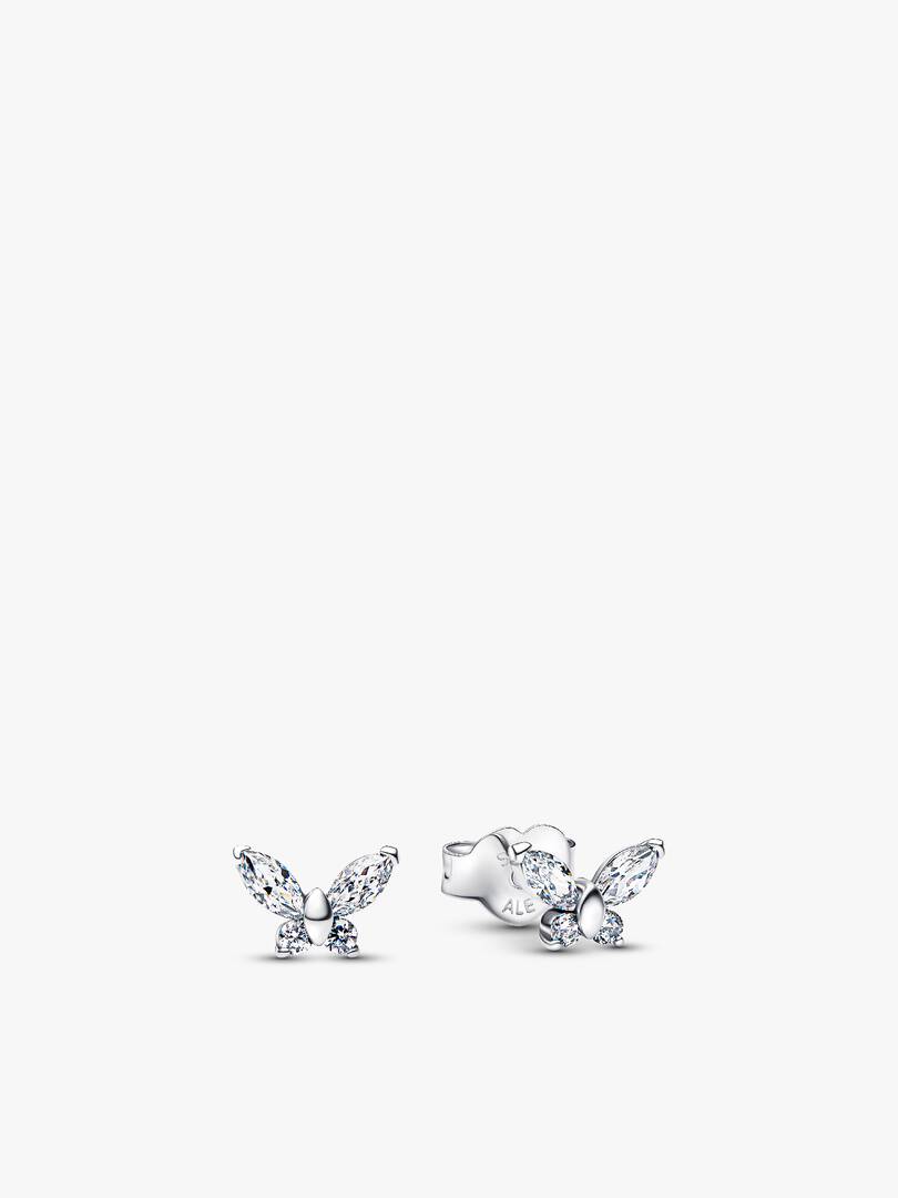 Sparkling Clear Butterfly Ring and Earring Set 2 Quantity