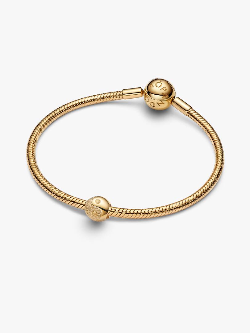 Textured Yin and Yang Mini Charm 14k gold plating