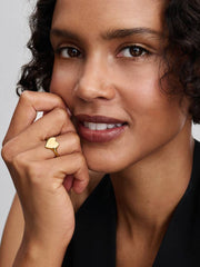 Engravable Heart Ring 14k gold plating