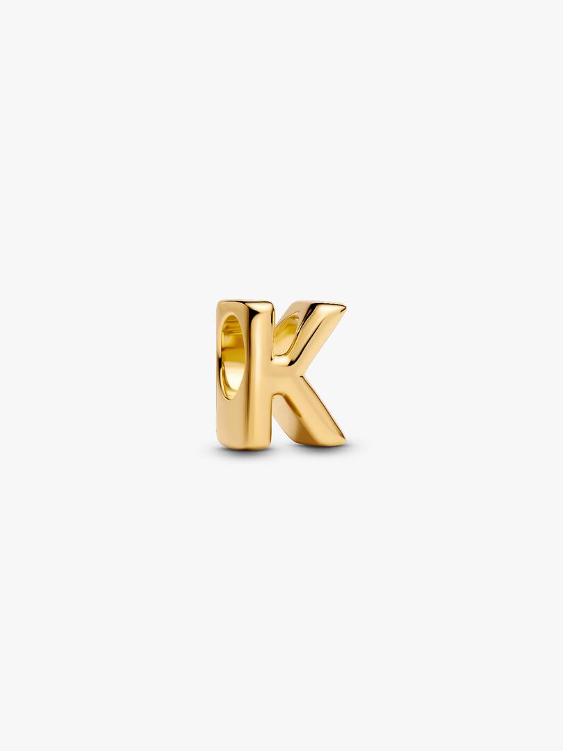 Letter K Alphabet Charm 14k gold plating
