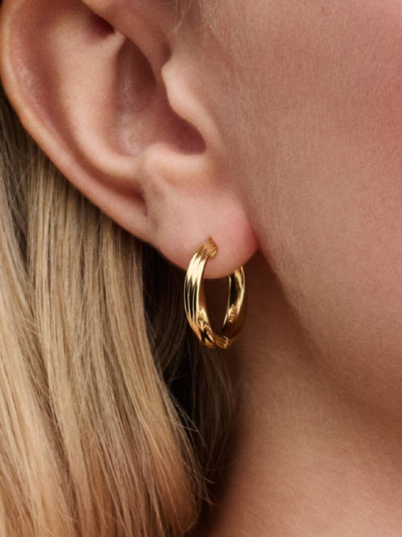 Twisted Hoop Earrings 14k gold plating