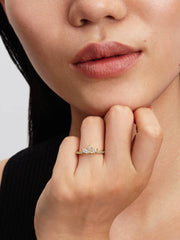 Sparkling Herbarium Cluster Ring 14k gold plating