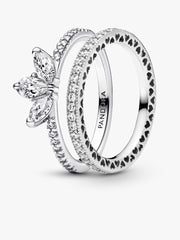 Tear-shaped Tiara Ring Set 2 Quantity