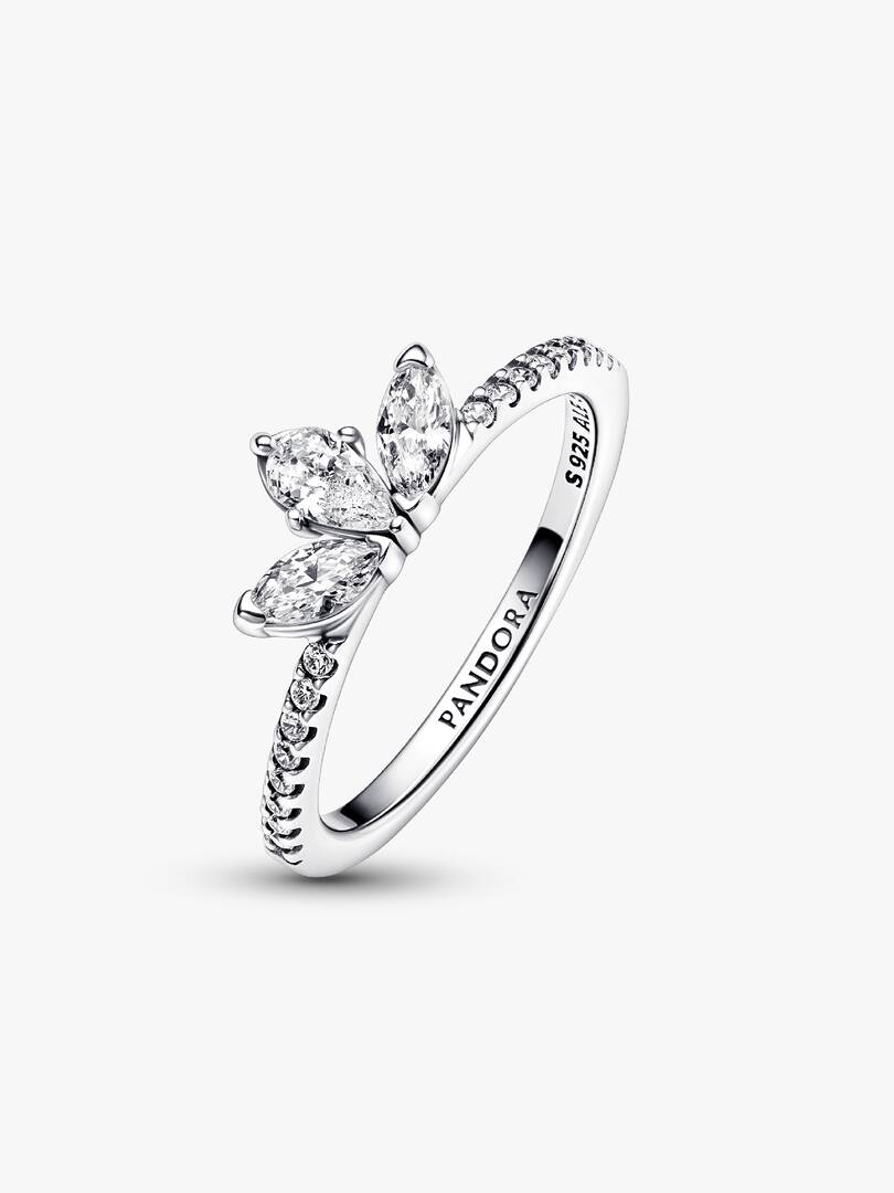 Sparkling Herbarium Cluster Ring Sterling silver