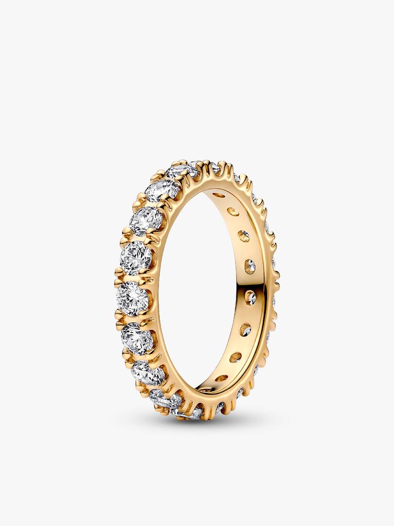Sparkling Eternity and Wave Ring Set 2 Quantity