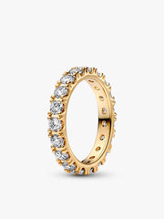 Sparkling Eternity and Wave Ring Set 2 Quantity