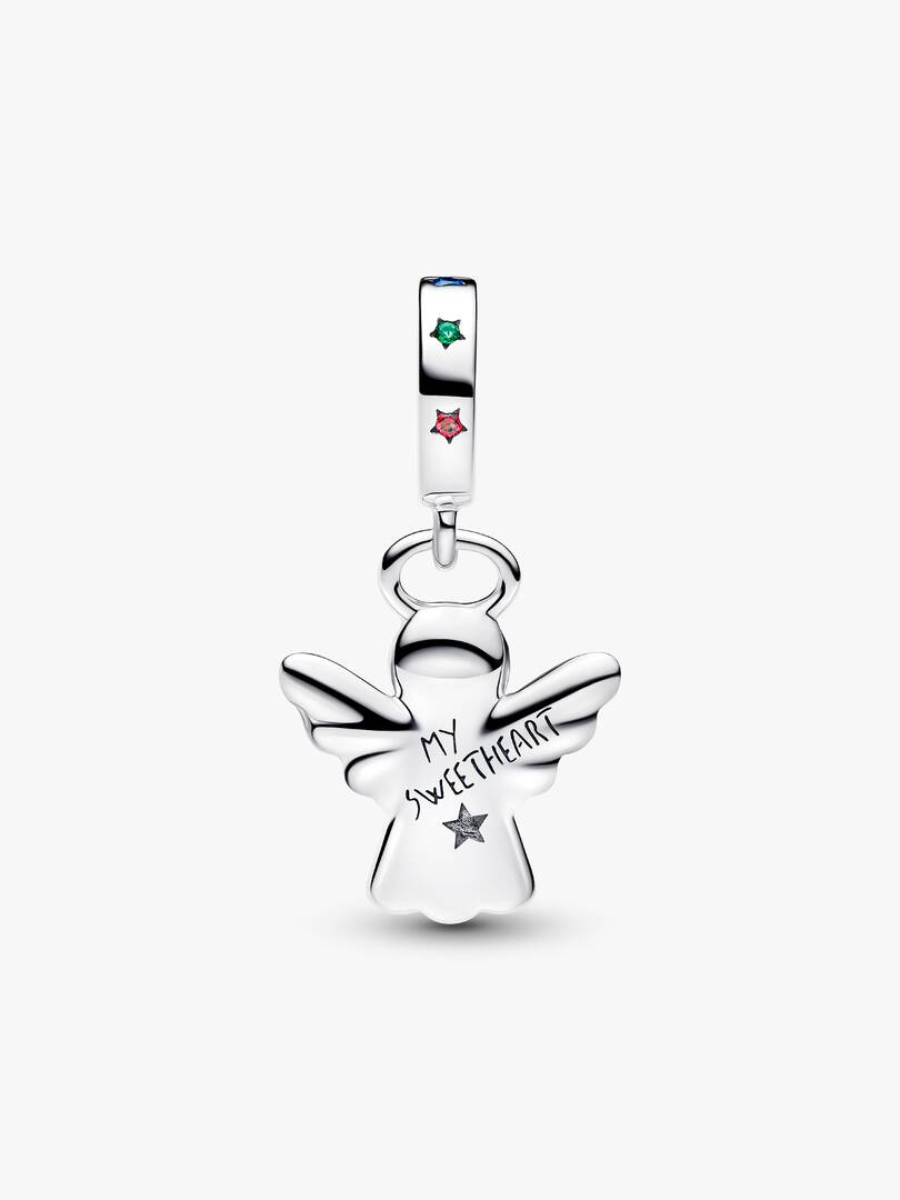 Gingerbread Angel Dangle Charm Sterling silver