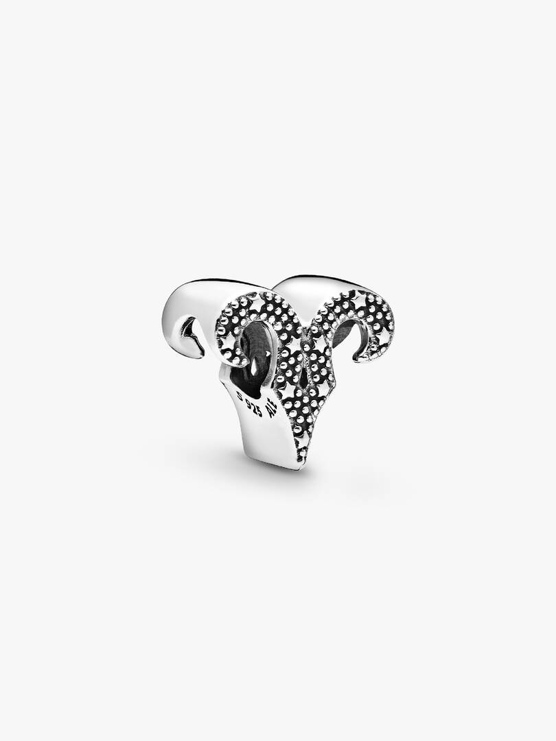 Sparkling Aries Zodiac Charm Sterling silver