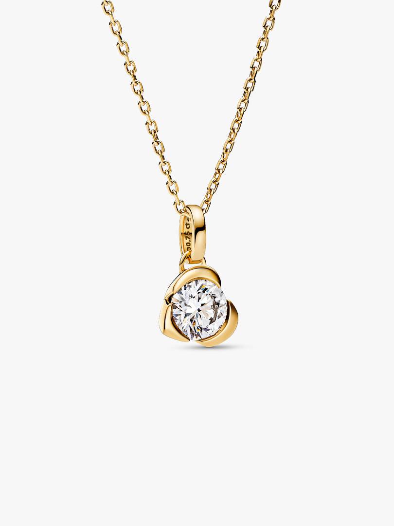 FINAL SALE - Pandora Talisman 14k Gold Lab-grown Diamond Heart Pendant 0.75 ct TW, 14k gold