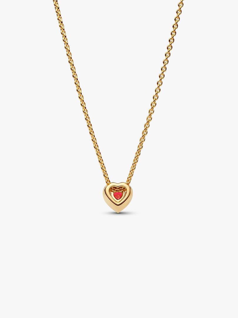Elevated Heart Necklace 14k gold plating