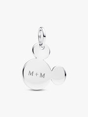 Disney Mickey Mouse Engravable Dangle Charm Sterling silver