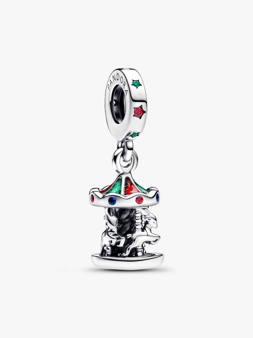 Spinning Carousel Dangle Charm Sterling silver
