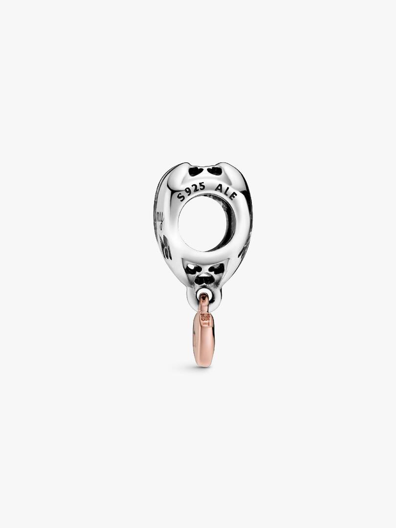FINAL SALE - Love You Mom Heart Charm Sterling silver, 14k rose gold plating