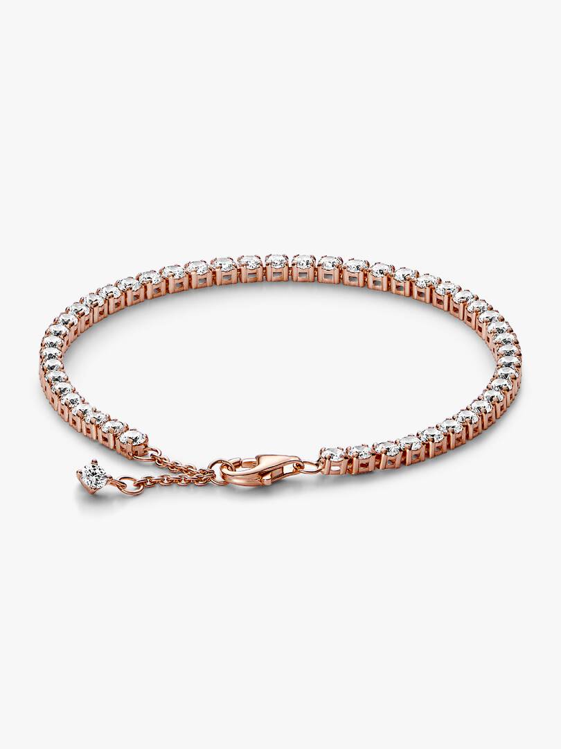 Sparkling Tennis Bracelet 14k rose gold plating