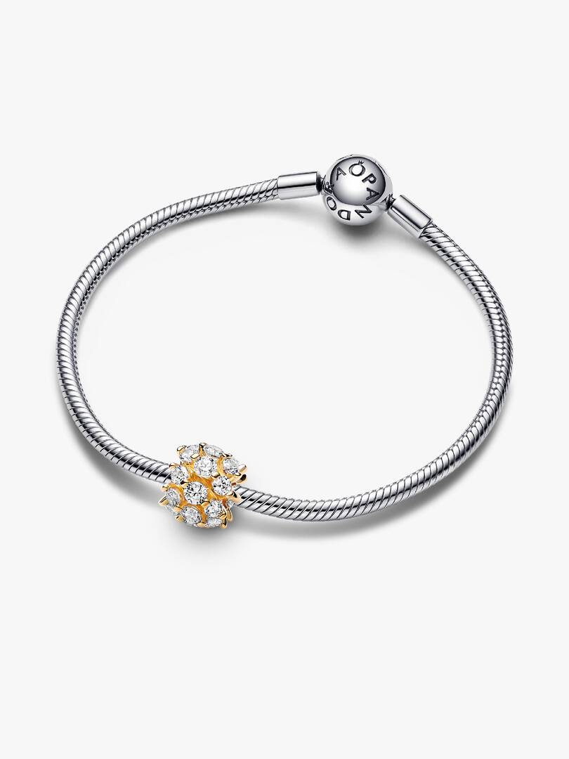 FINAL SALE - Sparkling Round Charm 14k gold plating