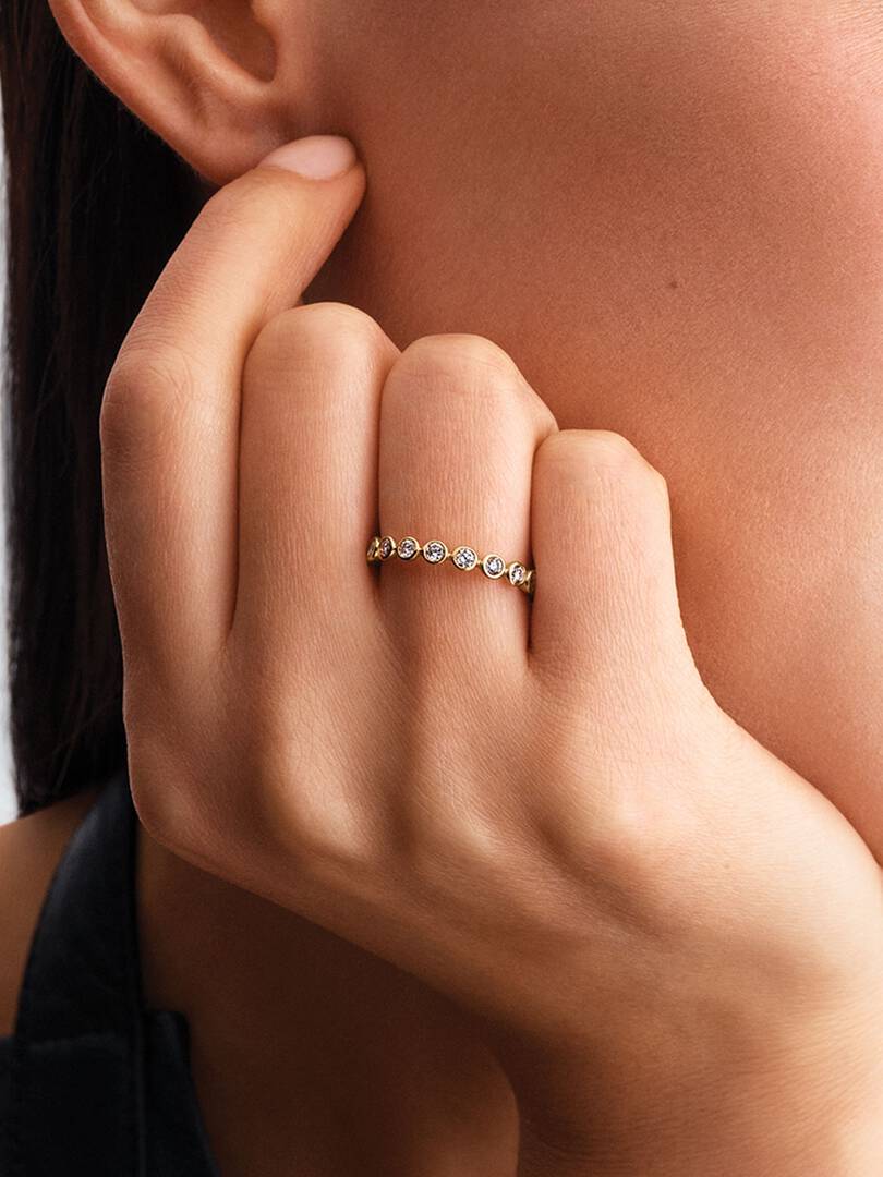 Pandora Era Bezel Lab-Grown Diamond Eternity Ring 0.70 ct TW, 14k gold