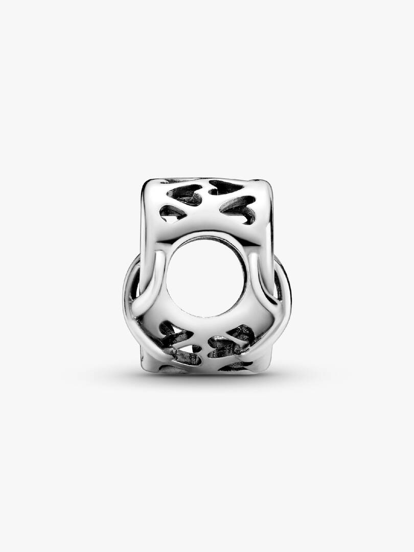 Love You Mom Infinity Heart Charm Sterling silver