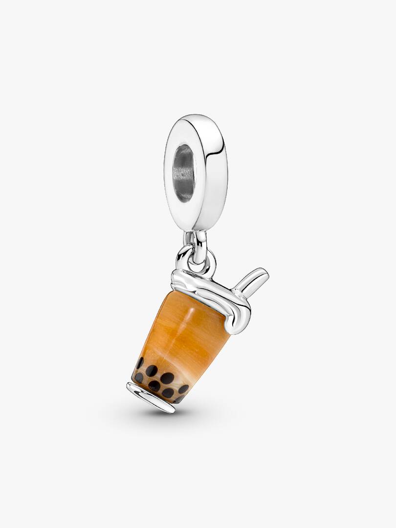 FINAL SALE - Murano Glass Bubble Tea Dangle Charm Sterling silver
