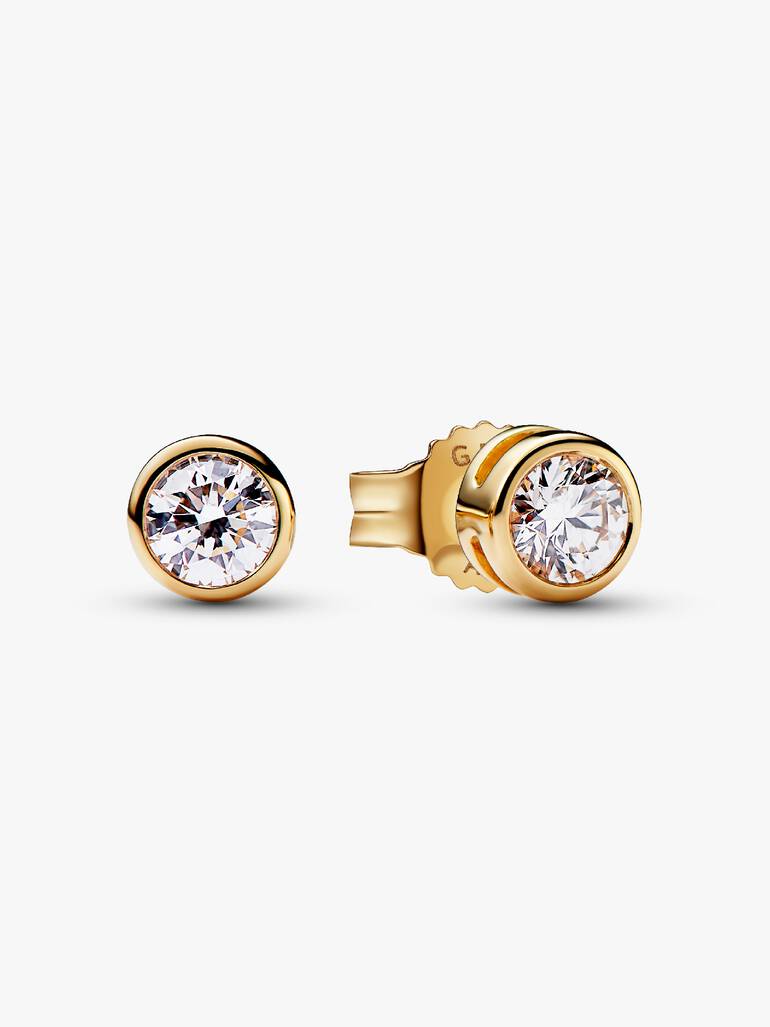 Pandora Era Bezel 14k Gold Lab-grown Diamond Earrings 0.30 ct TW, 14k gold