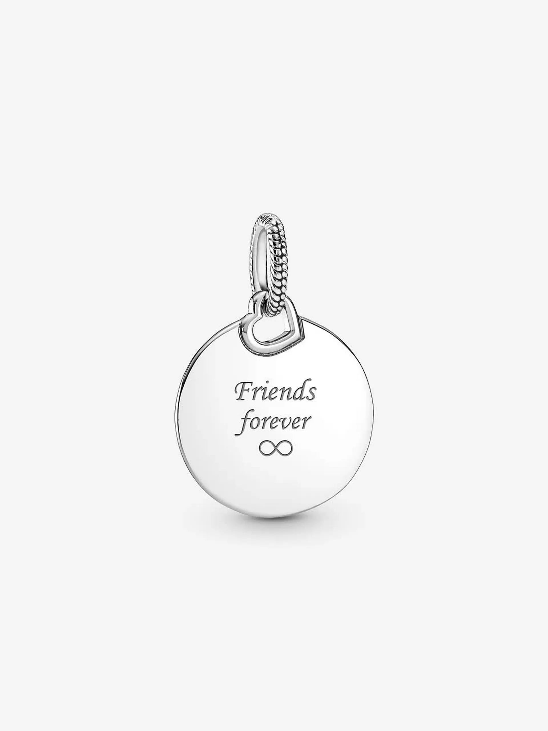 Engravable Round Tag Pendant Sterling silver