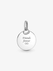 Engravable Round Tag Pendant Sterling silver