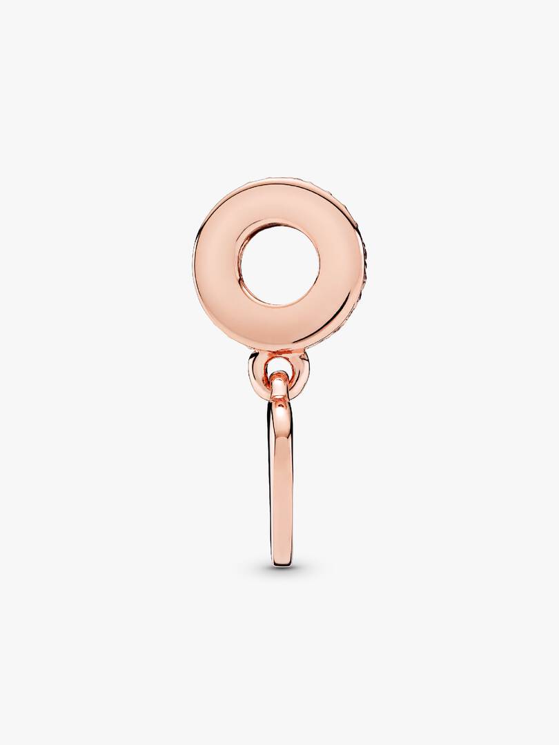 Engravable Heart Tag Dangle Charm 14k rose gold plating