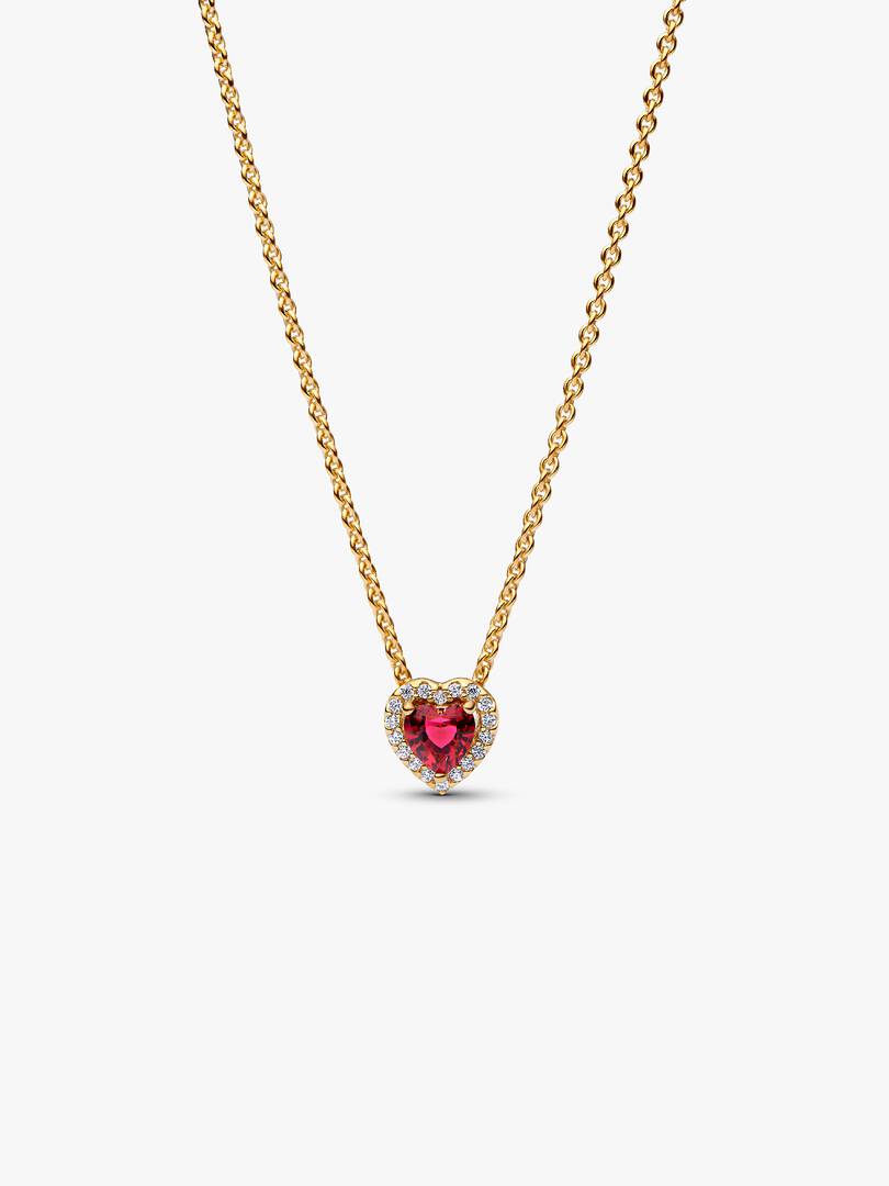 Elevated Heart Necklace 14k gold plating